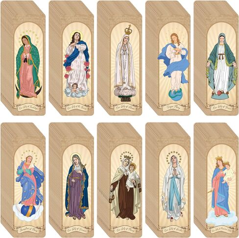 Ticiaga Catholic Bible Denermark - 60pcs Borkmark Christian Virgin Mary لمحبي الكتب ، عذراء العذراء Mary Page Marker للطلاب ، هدايا الكنيسة المسيحية لمدرسة الأحد in Kuwait