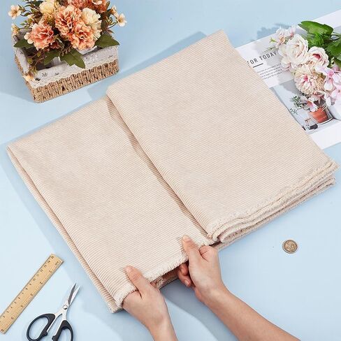 BENECREAT 78.7x61Inch Saddle Brown Corduroy Fabric, DIY Sewing Crafts Materials Corduroy Upholstery Fabric for Sewing Coat Shirt Dress Pants Costume Sofa DIY in Saudi Arabia