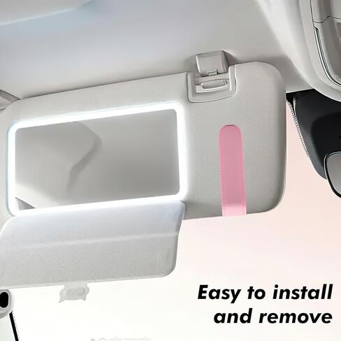 Sunglasses Holders for Car Visor 1 Pack Clip-on Leather Sunglass Holder Magnetic Sunglass Holder for Car Adjustable Glasses Clamp for sdda,SUV (Rose Red) in Kuwait