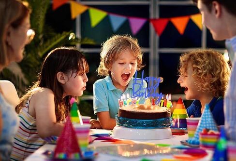 كعكة عيد ميلاد سعيد توببر - Glitter Blue Blue Birthdy Cake Top Decorations (Blue Dark) in Kuwait