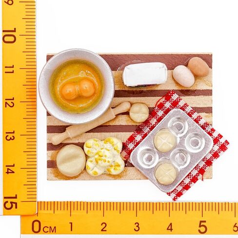 Odoria Dollhouse Kitchen Baking Miniature: 1/12 Scale Cookie Bread Bakery for Restaurant - Mini Food Making Pin Pin Pin Pitics Pitic in Saudi Arabia