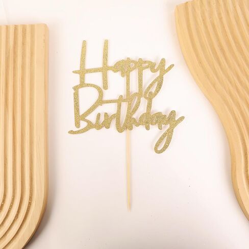 كعكة عيد ميلاد سعيد توببر - Glitter Blue Blue Birthdy Cake Top Decorations (Blue Dark) in Saudi Arabia