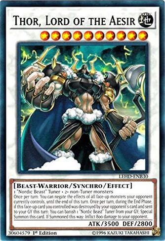 Yu-Gi-Oh! - Thor, Lord of The Aesir - LEHD-ENB30 - Common - 1st Edition - Legendary Hero Decks - Aesir Deck in Saudi Arabia