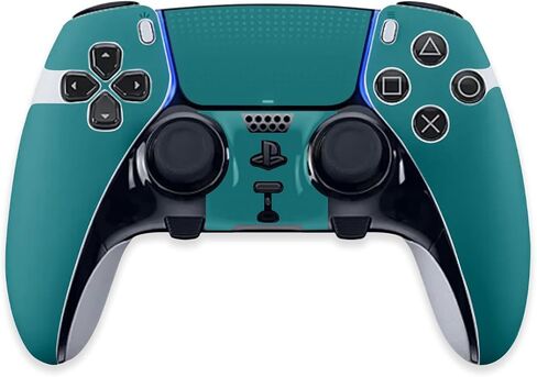 Mayyskins الجلد متوافق مع PS5 Dualsense Edge Controller - Teal Solid | غلاف الالتفاف الواقي ، الدائم ، والفريد من نوعه | من السهل تطبيق وتغيير الأنماط | صنع في الولايات المتحدة in Saudi Arabia