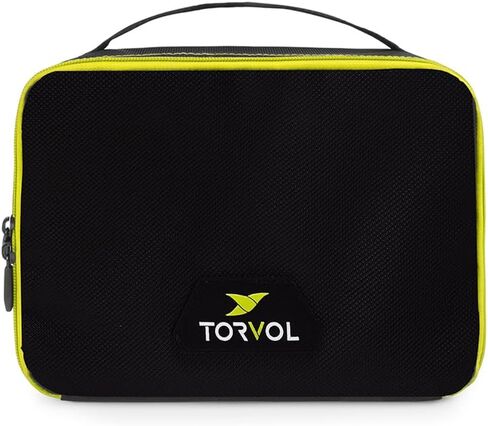 Torvol - حقيبة آمنة Lipo ، حقيبة بطارية Lipo مضغوطة ، تخزن ما يصل إلى 15 بطاريات Lipo ، حقائب الظهر الرباعية المتوافقة ، منظم تخزين البطارية ، 11 × 26 × 20 سم ، أسود وأخضر in Kuwait