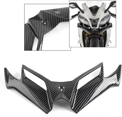 Lirun Aerodynamics Wind Winglet Front Cowl Spoiler Fairing Cover Accessories Carbon Fiber Pattern ABS For Kawasak Ninja 300 Ninja 250 NINJA300/250 13-17 Motorcycle in Saudi Arabia