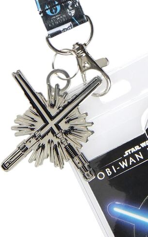 Star Wars Obi-Wan Kenobi Id Lanyard Badge Badge with Metal Light Saber Charm و Collectible Sticker in Saudi Arabia