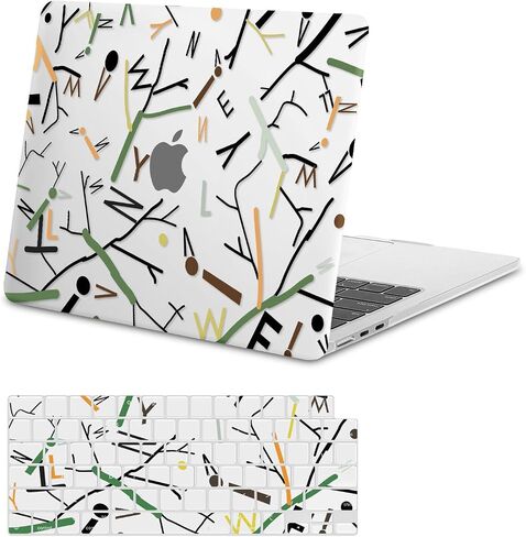 Mosiso متوافق مع MacBook Air 13 بوصة Case 2025 2024 2023 2022 M4 A3240 M3 A3113 M2 A2681 ، قذيفة بلاستيكية صلبة وغطاء لوحة المفاتيح متوافقة مع MacBook Air 13.6 بوصة ، فروع مجردة in Saudi Arabia