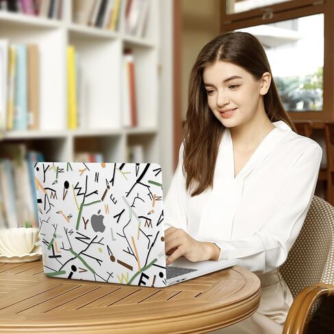 Mosiso متوافق مع MacBook Air 13 بوصة Case 2025 2024 2023 2022 M4 A3240 M3 A3113 M2 A2681 ، قذيفة بلاستيكية صلبة وغطاء لوحة المفاتيح متوافقة مع MacBook Air 13.6 بوصة ، فروع مجردة in Saudi Arabia