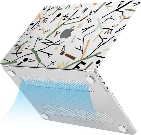 Mosiso متوافق مع MacBook Air 13 بوصة Case 2025 2024 2023 2022 M4 A3240 M3 A3113 M2 A2681 ، قذيفة بلاستيكية صلبة وغطاء لوحة المفاتيح متوافقة مع MacBook Air 13.6 بوصة ، فروع مجردة in Saudi Arabia