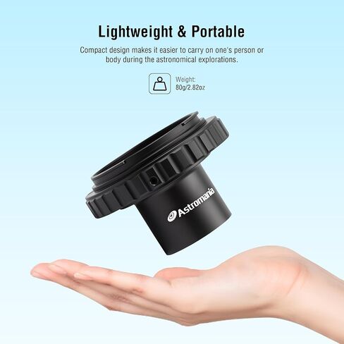 Astromania T-Ring and M42 to 1.25" Telescope Adapter (T-Mount) for All Canon EOS SLR/DSLR Cameras in Kuwait