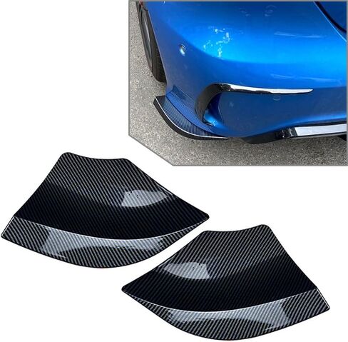 Lirun Car Left & Right Fins Spoiler Canards, Rear Bumper Side Splitter Canard Lip Side Canard ABS For Mercedes Benz A Class W176 A45 2013-2018, Carbon Fiber in Saudi Arabia