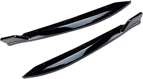 Lirun Auto Rear Bumper Lip Splitter, ABS Plastic Body Spoiler Canards, Fin Canard Sticker Protector 1 Pair For BMW 5 Series G30 M-Tech 525i 530i 540i 2017-2022, Glossy Black in Saudi Arabia