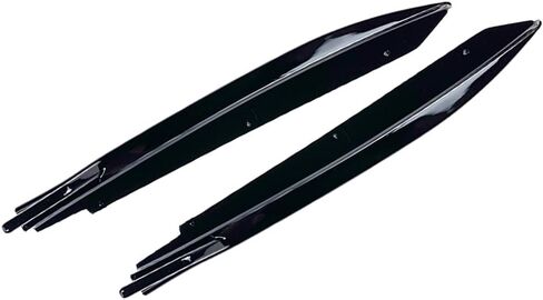Lirun Auto Rear Bumper Lip Splitter, ABS Plastic Body Spoiler Canards, Fin Canard Sticker Protector 1 Pair For BMW 5 Series G30 M-Tech 525i 530i 540i 2017-2022, Glossy Black in Saudi Arabia
