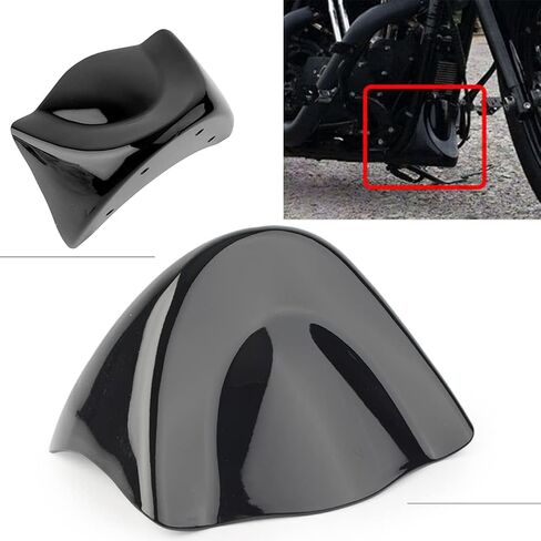 Lirun Motor Black Front Chin Spoiler Lower Fairing Cover for Harley Dyna FXD FXDB FXDC FXDF FXDL FXDX FXDWG 1999-2005 ، Black Glossy in Kuwait