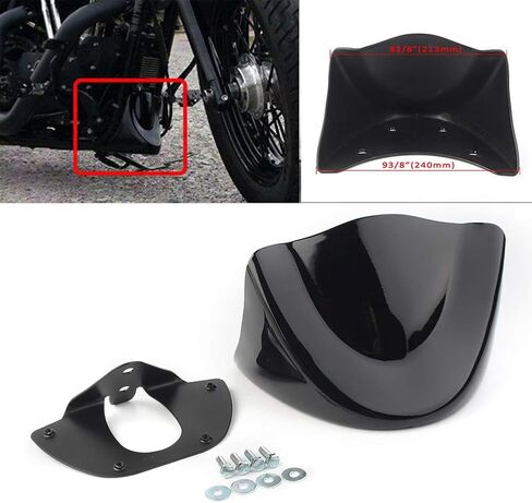 Lirun Motor Black Front Chin Spoiler Lower Fairing Cover for Harley Dyna FXD FXDB FXDC FXDF FXDL FXDX FXDWG 1999-2005 ، Black Glossy in Kuwait