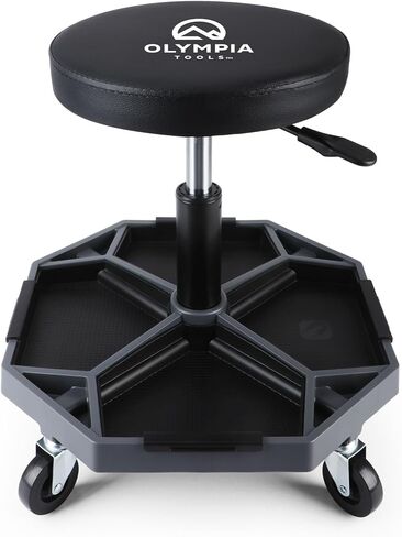 Olympia Tools 82-738 Adjustable Hydraulic Work Stool, Black in Kuwait