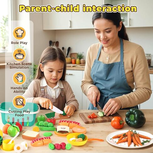 Lovestown 59pcs Pray Play Play Food Sterbler و Yellow Toys Pots and Pans for Kids with Starching Kitchen Toys for Girls Boys Birth in Saudi Arabia