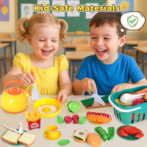 Lovestown 59pcs Pray Play Play Food Sterbler و Yellow Toys Pots and Pans for Kids with Starching Kitchen Toys for Girls Boys Birth in Saudi Arabia