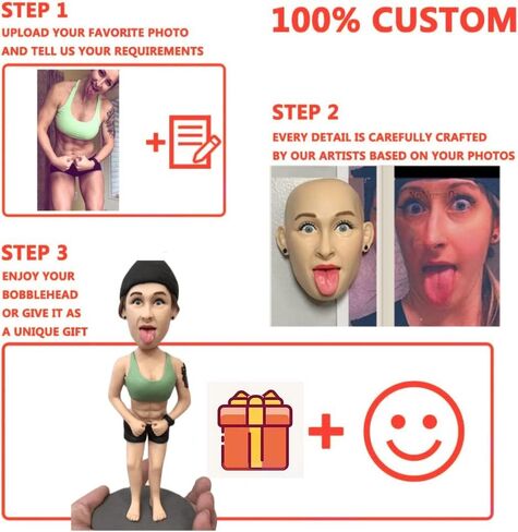 Funnybobbleheads, Full Body Custom bobbleheads，Full Handmade Custom，Fully Customized According to Your Photos, Suitable for All Kinds of Festivals，Can be Customized with Any Type of bobblehead in Saudi Arabia