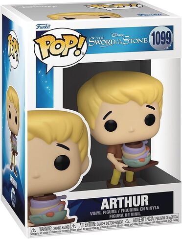 Funko POP Disney: Sword in The Stone - Arthur [Wart] Pop! Vinyl Figure (Bundled with Compatible Pop Box Protector Case), Multicolored, 3.75 inches in Saudi Arabia