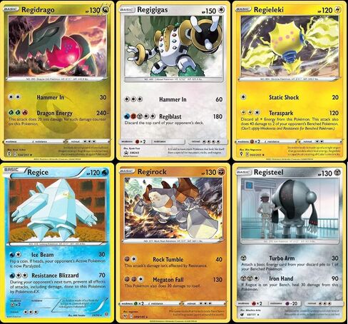 Regigigas & Legendary Giants - Regidrago - Regieleki - Regice - Regirock - Registeel - Pokemon 6 Card Lot in Saudi Arabia