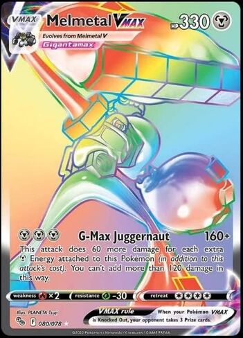 Melmetal Vmax 080/078 - Pokemon Go - Full Art - Secret Rare Card - Rainbow in Saudi Arabia