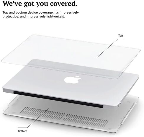 متوافق مع MacBook Pro 13 بوصة اللمس شريط/بدون شريط اللمس A1708 A1706 A1989 A2159 Clear Case Hard Cover in Saudi Arabia