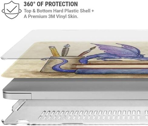 حالة الكمبيوتر المحمول Skinit بالإضافة إلى الجلد متوافق مع MacBook Air 15in (2023) - مرخص رسميًا ما هو هنا في Dragon Dragon من Amy Brown Design in Kuwait
