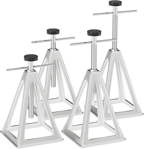 RVGUARD RV Stack Jacks 8 عبوات مع حقيبة تخزين، مقابس تثبيت من الألومنيوم لمقطورة RV، دعم فردي يصل إلى 6000 رطل، قابل للتعديل من 11 بوصة إلى 17 بوصة in Kuwait