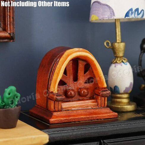 Odoria 1/12 Miniature Vintage Radio Dollhouse Decoration Accessories in Saudi Arabia