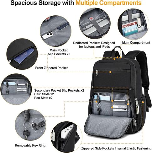 Wycy 35L PRAP-PRADOP PRADOP PRATOP للسفر | ميناء شحن USB | مثالي للرجال والنساء ، الأسود in Kuwait