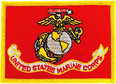 Officially Licensed United States Marine Corps Square Patch, with Iron-On Adhesive in Saudi Arabia