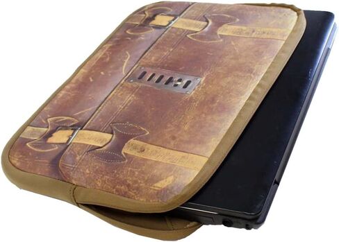 BIN Buddy 16" Laptop Sleeve | Vintage Briefcase Aesthetic | Robust Neoprene Protection | Iconic Skull & Roses Artwork in Saudi Arabia