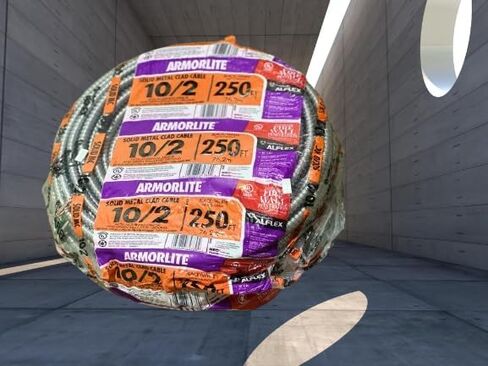 Southwire 10/2 125 قدم 30 أمبير CU من الألومنيوم Armorlite مغطى بمعدن (فضي)، فضي in Kuwait