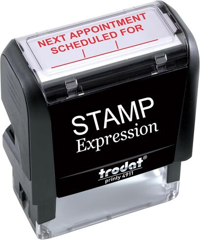 StampExpression - Next Appointment Scheduled for Office Self Inking Rubber Stamp - Red Ink (A-50001) in Saudi Arabia