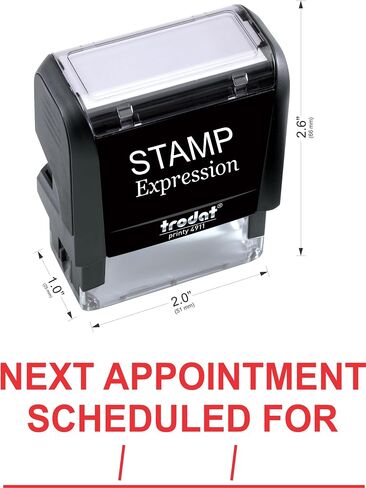 StampExpression - Next Appointment Scheduled for Office Self Inking Rubber Stamp - Red Ink (A-50001) in Saudi Arabia