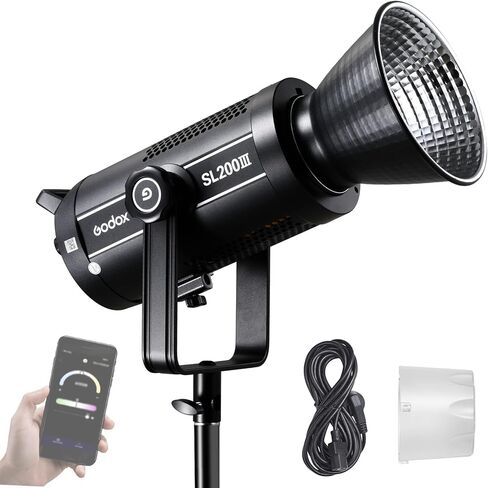 مصباح فيديو Godox SL150III LED، SL150W III 5600K±200K CRI96+ TLCI97+، إضاءة إخراج مستمرة متوازنة مع ضوء النهار مع 8 تأثيرات FX in Kuwait