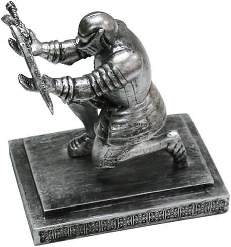 Knight Pen Holder for Desk - Resin Medieval Knight Statue with Magnetic Sword, Unique Desk Pen Holder and Decorative Gift for Office or Home (3.7*5.3*6.3in) in Saudi Arabia