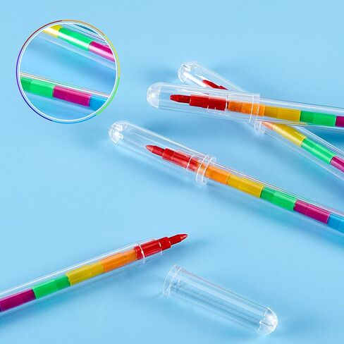 30 pcs Stackable Pencils Bulk colored Pencils Party Favors DIY Rainbow Pencil for School Office Birthday Party, 10 Colors in Saudi Arabia