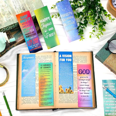 200 Pcs Sobriety Gifts Sobriety Bookmarks Bulk Encouragement Motivational Paper Bookmarks Inspirational Christmas Book Marks Gifts for Classroom in Saudi Arabia