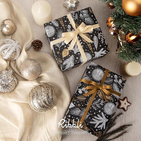 Ribbli Christmas Wrapping Paper Christmas Socks Candy Canes Kraft Wrapping Paper Rolls, Mini Roll-17 Inch x 33 Feet Per roll in Saudi Arabia