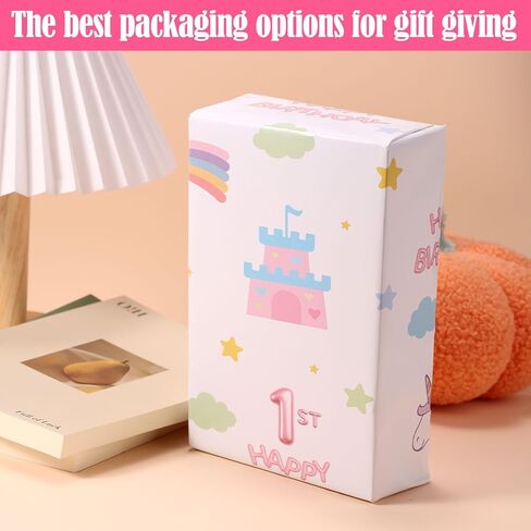 10 Sheets 1st Birthday Wrapping Paper for Girls, 27x16 Inch First Pink Happy Birthday Packaging Tissue Paper for Baby Shower Party Favors Gift Wrap (Style 3) in Kuwait