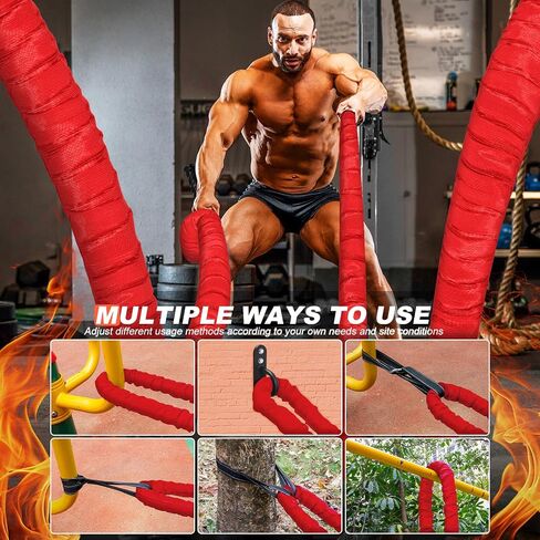 Battle Rope,Weighted Jump Rope,Exercise Rope 1.26 inch,Battle Rope 30ft,Heavy Exercise Rope Workout Rope,Weighted Jump Rope for Men Women in Kuwait