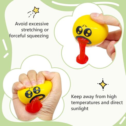 4 Pack Puking Egg Stress Ball Toys – Funny Slime Vomiting Squeeze Toy, Gross Fidget Prank Ball, Novelty Gag Gift for Kids & Adults, Christmas Stocking Stuffers in Saudi Arabia