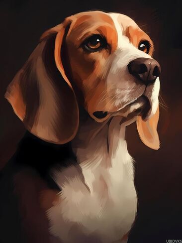 Uibdvks Beagle Dog Diamond Art 5d Diy Diamond Dots Clow Prill for Home Wall Decor Mift Animal Diamond Painting Kits for البالغين Gem Art 12x16 Inch in Saudi Arabia