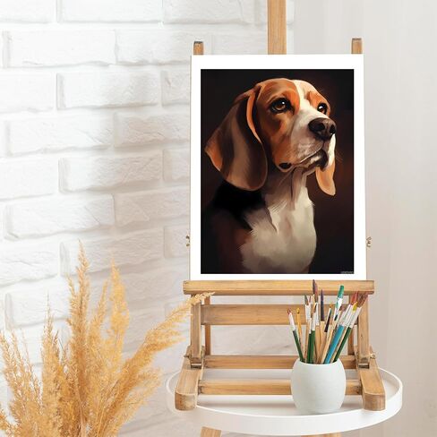 Uibdvks Beagle Dog Diamond Art 5d Diy Diamond Dots Clow Prill for Home Wall Decor Mift Animal Diamond Painting Kits for البالغين Gem Art 12x16 Inch in Saudi Arabia