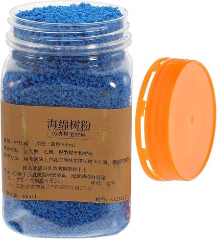 HOMSFOU Grass Scatter 1 Bottle Scenery Basing Material Grass Cashmere Powder Fake Grass Clay DIY Dress Tree Flower Static Grass Dressing Scatter Flock for Miniatures Model Blue in Saudi Arabia