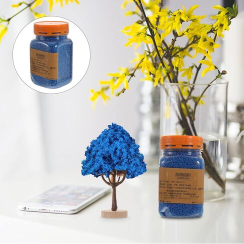 HOMSFOU Grass Scatter 1 Bottle Scenery Basing Material Grass Cashmere Powder Fake Grass Clay DIY Dress Tree Flower Static Grass Dressing Scatter Flock for Miniatures Model Blue in Saudi Arabia