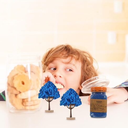 HOMSFOU Grass Scatter 1 Bottle Scenery Basing Material Grass Cashmere Powder Fake Grass Clay DIY Dress Tree Flower Static Grass Dressing Scatter Flock for Miniatures Model Blue in Saudi Arabia